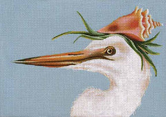 Melissa Shirley Designs Avery-White Heron MS Needlepoint Canvas