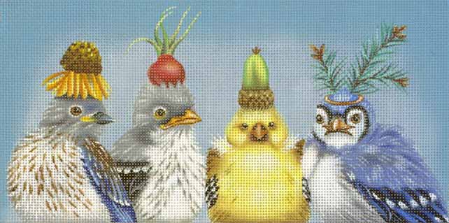 Melissa Shirley Designs 1St Birthday Birdies MS Needlepoint Canvas