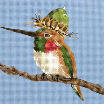 Melissa Shirley Designs Acorn Hummer MS Needlepoint Canvas