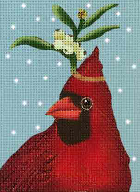 Melissa Shirley Designs Cardinal / Berries MS Needlepoint Canvas