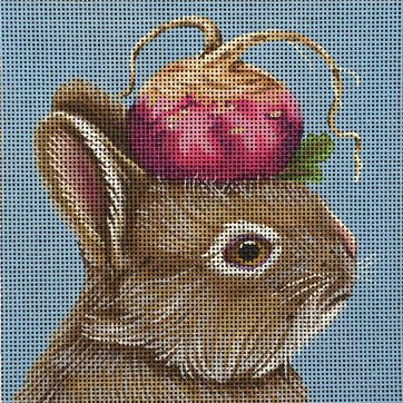 Melissa Shirley Designs Beet Bunny MS Needlepoint Canvas