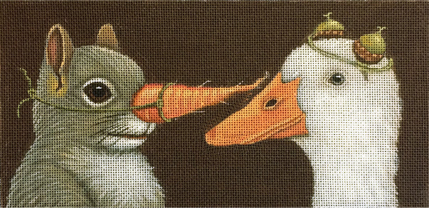 Melissa Shirley Designs Carrot Nose & Duck MS Needlepoint Canvas