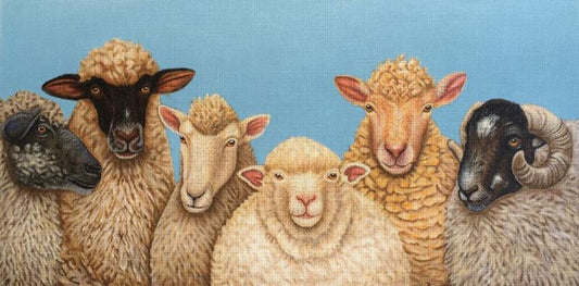 Melissa Shirley Designs Bah Bah Bah Bah-Ram MS Needlepoint Canvas