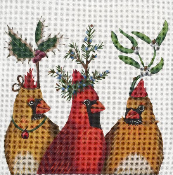 Melissa Shirley Designs Christmas Cardinals MS Needlepoint Canvas