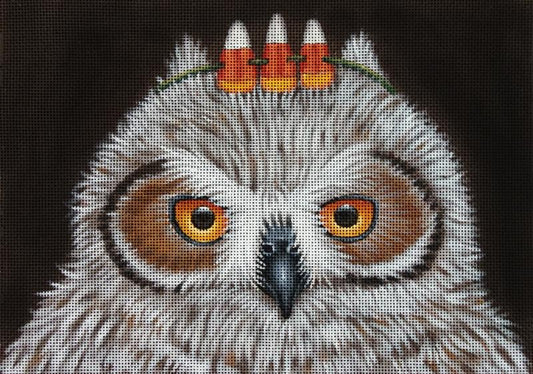 Melissa Shirley Designs Candy Corn Owl MS Needlepoint Canvas