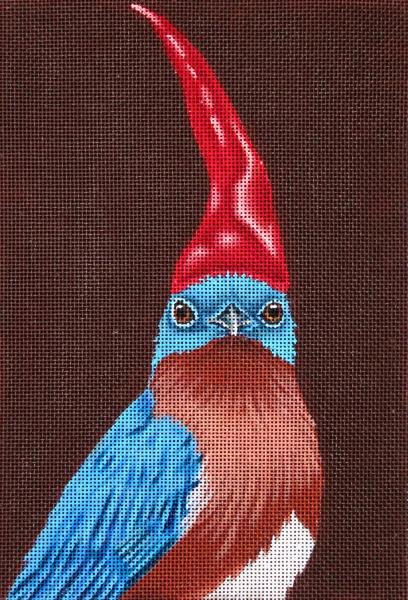 Melissa Shirley Designs Bluebird Gnome (Red Peppe MS Needlepoint Canvas