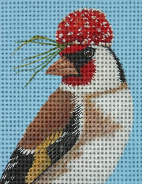 Melissa Shirley Designs Chauncey The Goldfinch Needlepoint Canvas