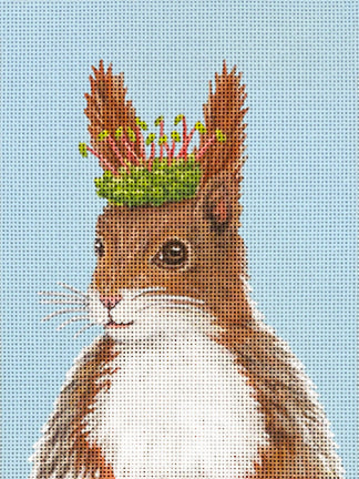 Melissa Shirley Designs Alex Red Squirrel MS Needlepoint Canvas