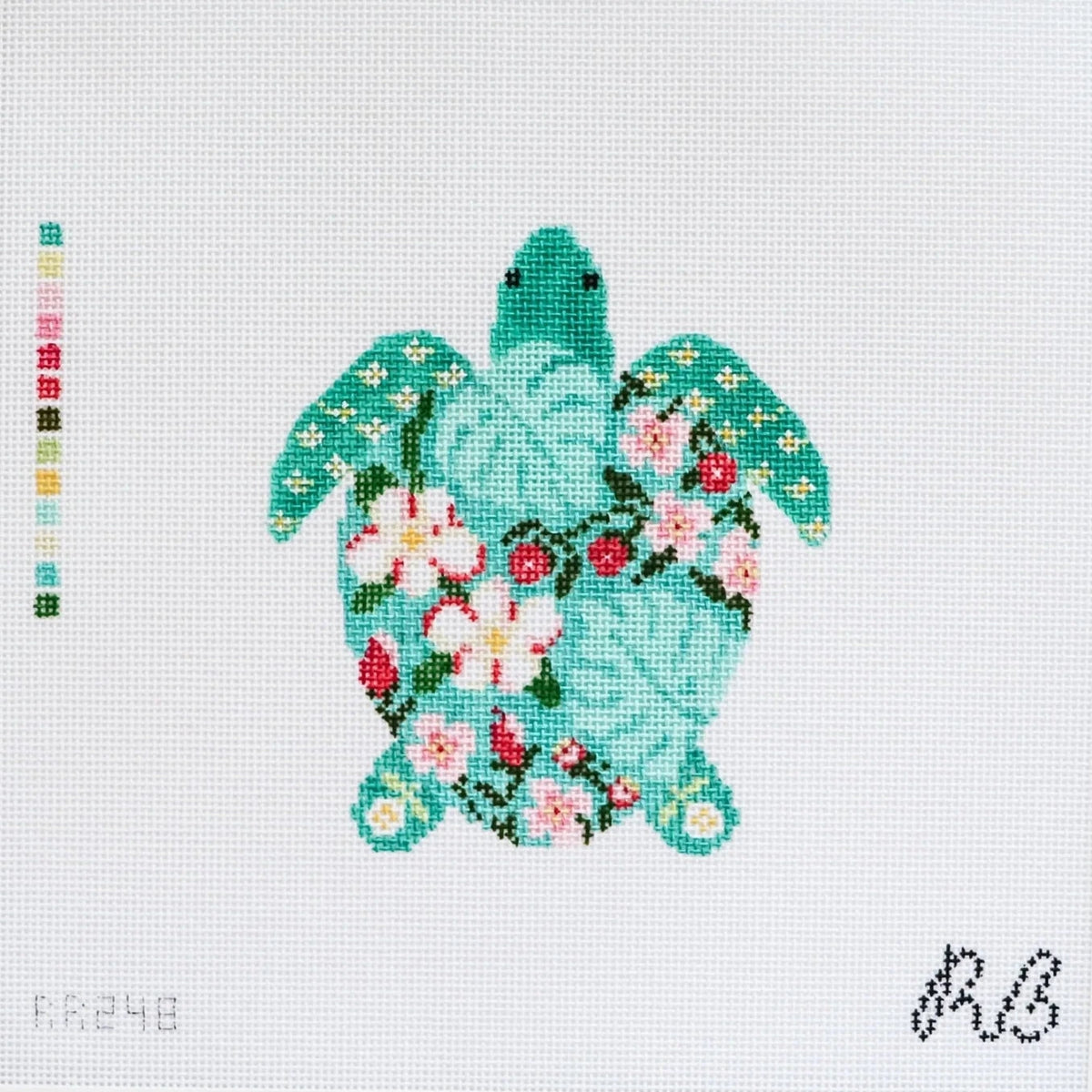 Rachel Barri Tilly the Turtle Needlepoint Canvas