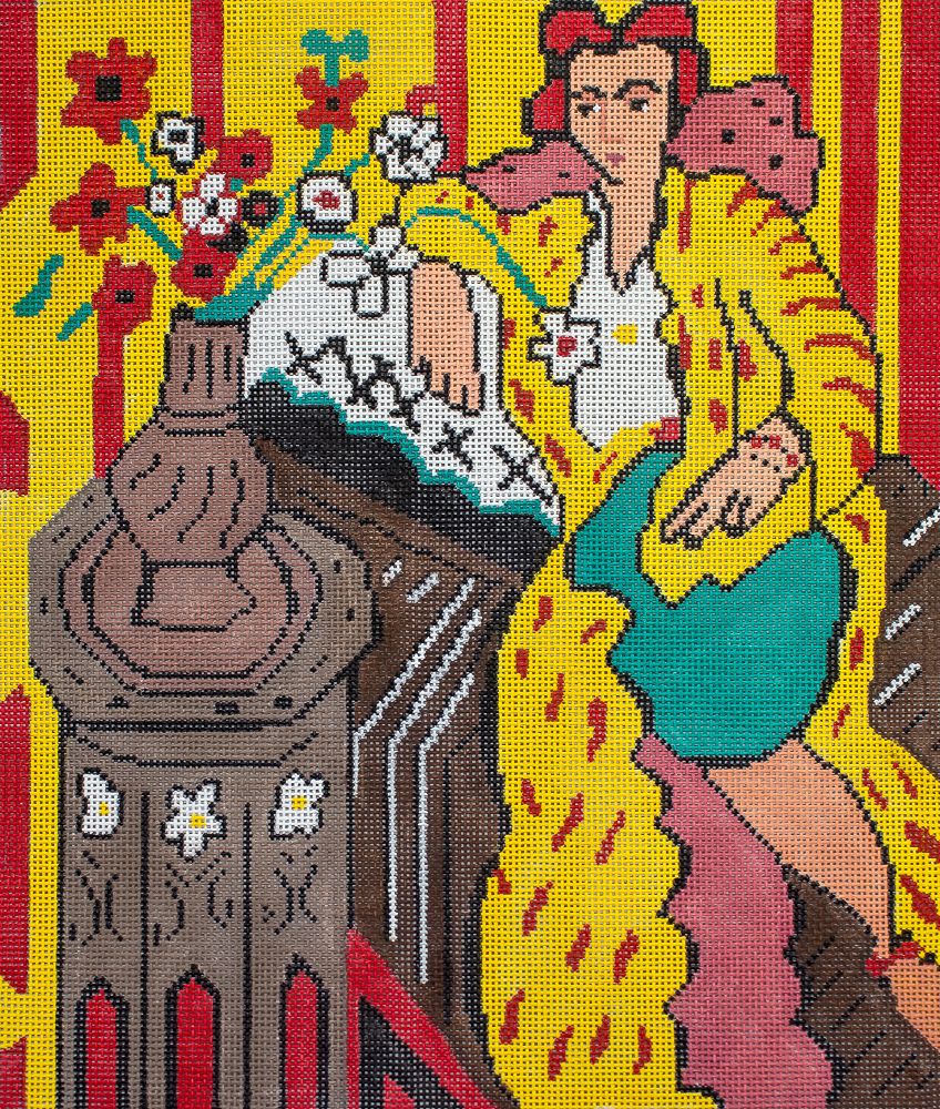 Changing Woman Designs Matisse Yellow Odalisque Needlepoint Canvas