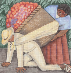 Changing Woman Designs Diego Rivera Flower Basket Man Needlepoint Canvas