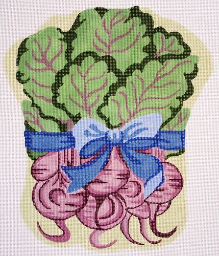 Silver Needle Beets Needlepoint Canvas