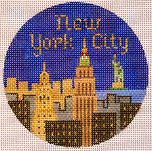 Silver Needle New York City Ornament Needlepoint Canvas