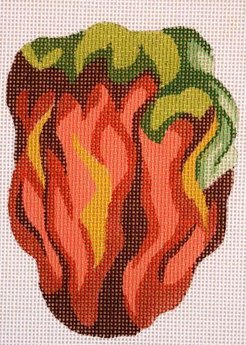 Silver Needle Chili Peppers Ornament Needlepoint Canvas