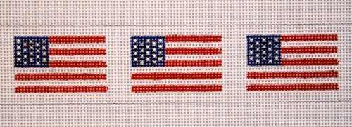 Silver Needle American Flag Belt Needlepoint Canvas