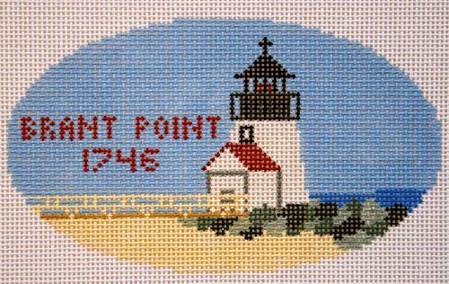 Silver Needle Brant Point Lighthouse Ornament Needlepoint Canvas