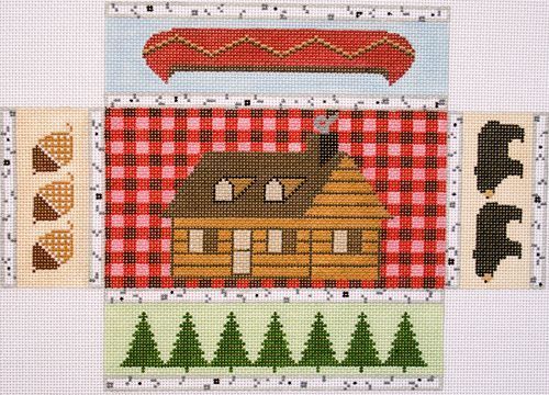 Silver Needle Adirondack Cabin Doorstop Needlepoint Canvas