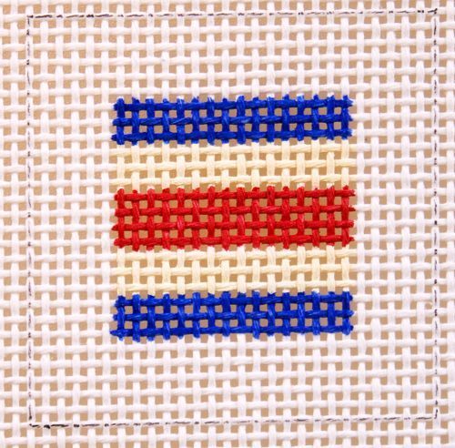 Silver Needle Charlie Flag Mini Needlepoint Canvas