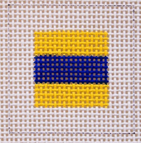 Silver Needle Delta Flag Mini Needlepoint Canvas