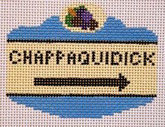 Silver Needle Chappaquiddick Sign Ornament Needlepoint Canvas