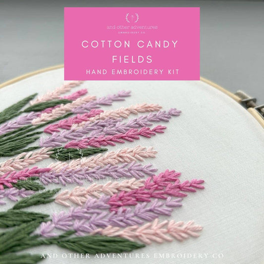 And Other Adventures Embroidery Co Cotton Candy Fields Embroidery Kit