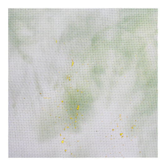 14 ct Aida Cross Stitch Fabric by Fiberlicious - Ethereal Gold Dusted