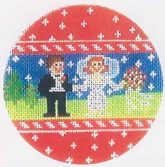 Canvasworks Couple First Christmas Ornament Needlepoint Canvas