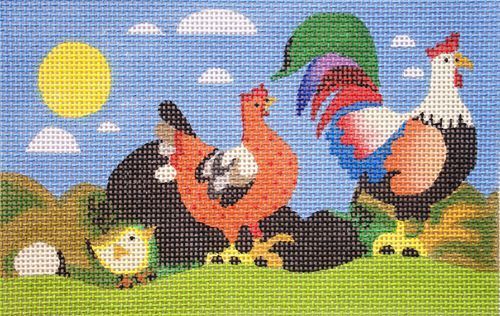 Maggie Co The Pecking Order Barbara Goo Needlepoint Canvas