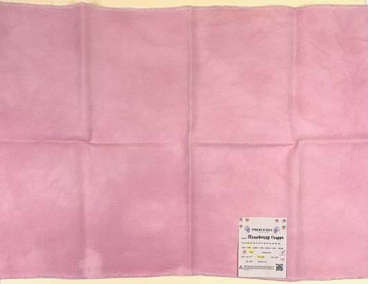 14 ct Hand Dyed Aida Cross Stitch Fabric by Fiberlicious - Strawberry Frappe