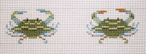 Susan Roberts Needlepoint Blue Crabs Belt Needlepoint Canvas
