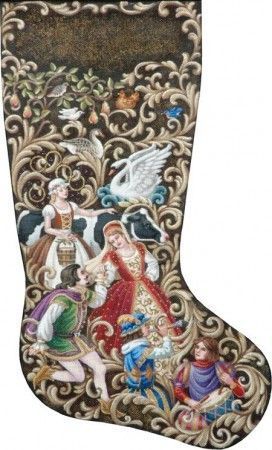 Liz Goodrick-Dillon 12 Days of Christmas Stocking Needlepoint Canvas