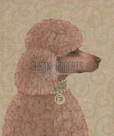 Susan Roberts Needlepoint Apricot Poodle 18 Needlepoint Canvas