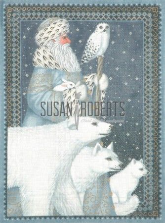 Liz Goodrick-Dillon Arctic Santa Needlepoint Canvas