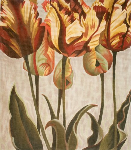 Liz Goodrick-Dillon Asiatic Tulips Needlepoint Canvas