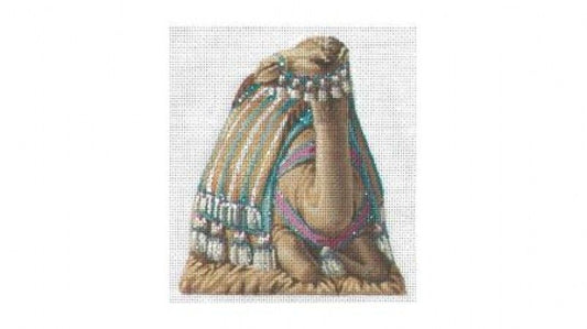 Tapestry Tent Blue and Gold Camel Needlepoint Canvas