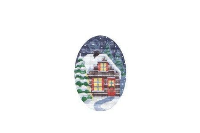 Liz Goodrick-Dillon Christmas Cottage Needlepoint Canvas