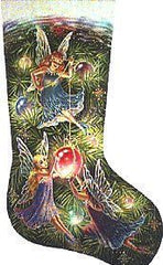 Liz Goodrick-Dillon Christmas Fairies Stocking Needlepoint Canvas