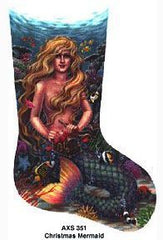 Liz Goodrick-Dillon Christmas Mermaid Stocking Needlepoint Canvas