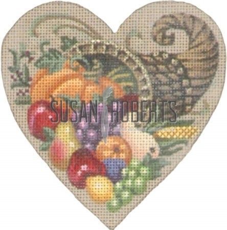 Liz Goodrick-Dillon Cornucopia Heart Needlepoint Canvas