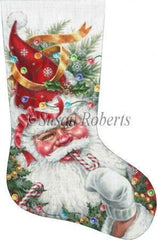 Liz Goodrick-Dillon Decorated Santa Stocking Needlepoint Canvas - 13M