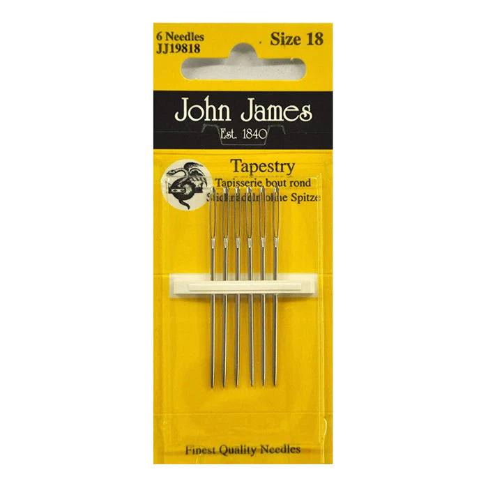 John James Needles Chenille Size 18 - Package of 6