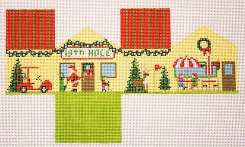 Susan Roberts Needlepoint 19th Hole Mini House Needlepoint Canvas