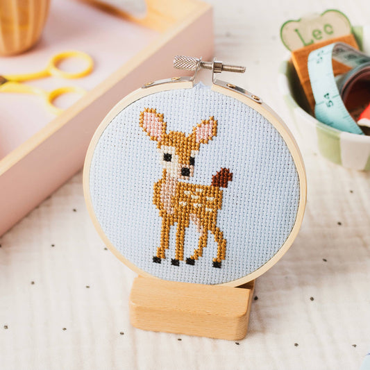 Cotton Clara Baby Deer Fawn Cross Stitch Kit
