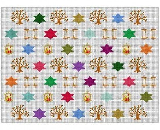 EP Arts Torah Light of Life Tallis Needlepoint Canvas