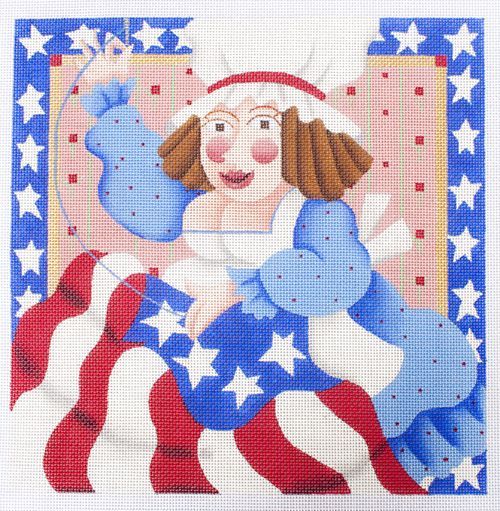 Melissa Shirley Designs Betsy Ross Pillow Needlepoint Canvas