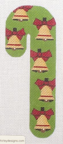 Melissa Shirley Designs Bell Candy Cane Needlepoint Canvas