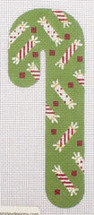 Melissa Shirley Designs Candy Twist Candy Cane Needlepoint Canvas