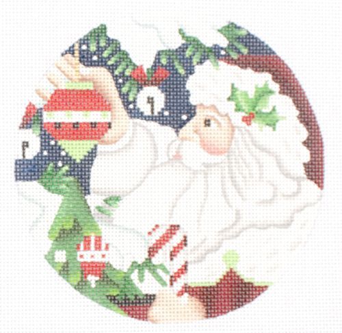 Melissa Shirley Designs Classic Santa Ornament Needlepoint Canvas