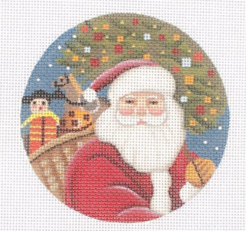 Melissa Shirley Designs Santa/Horse Needlepoint Canvas