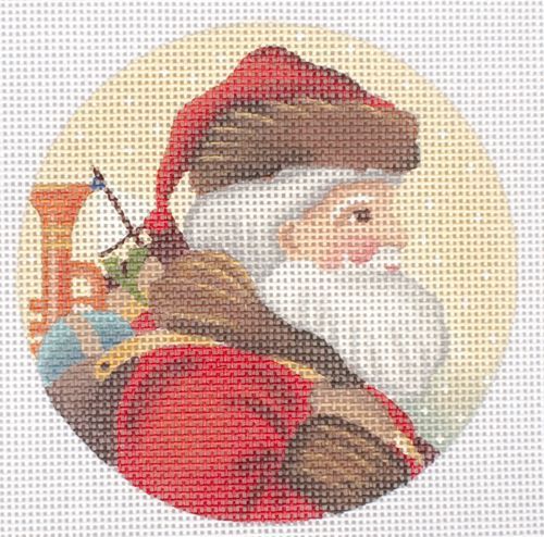 Melissa Shirley Designs Santa Horn 1425C Needlepoint Canvas